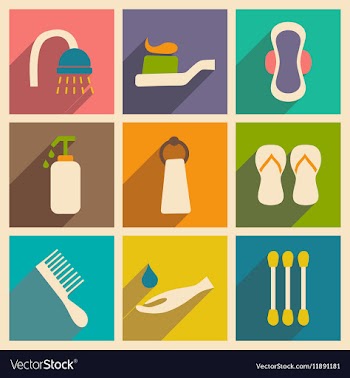 Flat with shadow concept and mobile application vector image