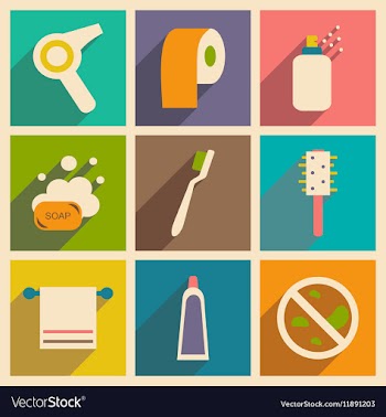 Flat with shadow concept and mobile application vector image