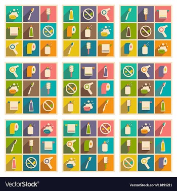 Flat with shadow concept and mobile application vector image
