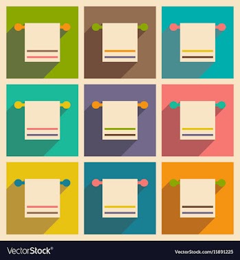 Flat with shadow concept and mobile application vector image