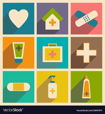 Flat with shadow concept and mobile application vector image