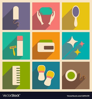 Flat with shadow concept and mobile application vector image