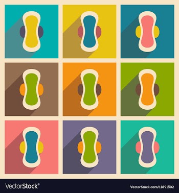 Flat with shadow concept and mobile application vector image