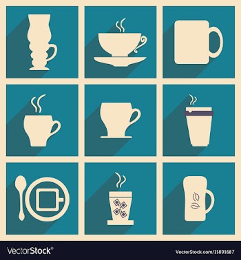 Flat with shadow concept and mobile application vector image