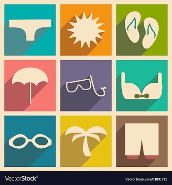 Flat with shadow concept and mobile application vector image