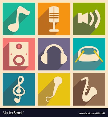 Flat with shadow concept and mobile application vector image