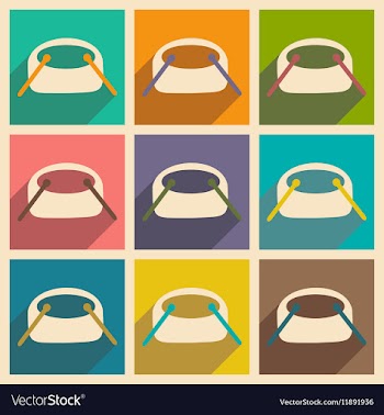 Flat with shadow concept and mobile application vector image