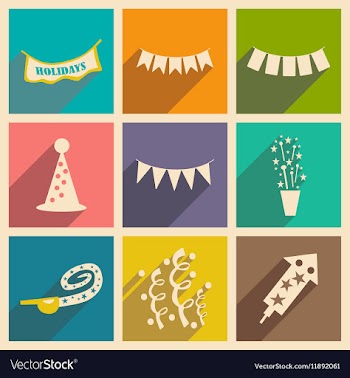Flat with shadow concept and mobile application vector image