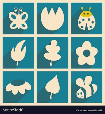 Flat with shadow concept and mobile application vector image