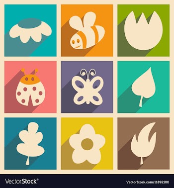 Flat with shadow concept and mobile application vector image