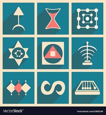 Flat with shadow concept and mobile application vector image