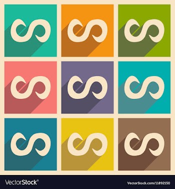Flat with shadow concept and mobile application vector image