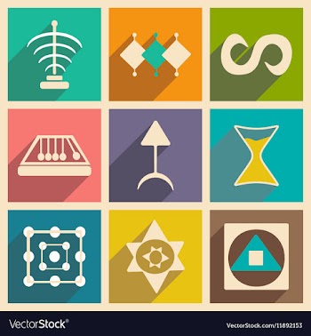 Flat with shadow concept and mobile application vector image