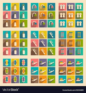 Flat with shadow concept and mobile application vector image