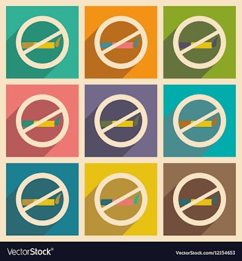 Flat with shadow concept and mobile application vector image