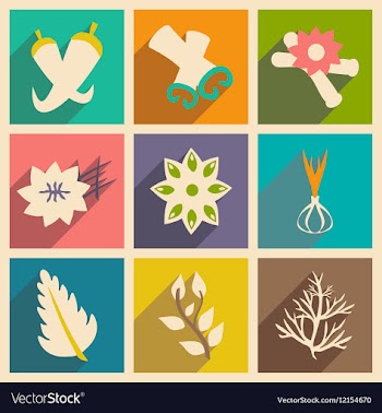 Flat with shadow concept and mobile application vector image