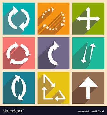 Flat with shadow concept and mobile application vector image