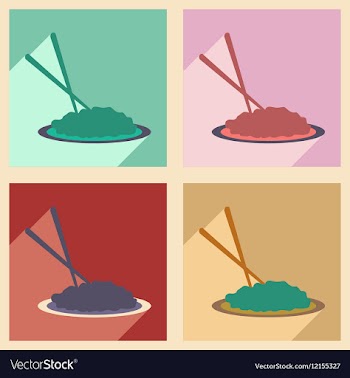 Flat with shadow concept and mobile application vector image
