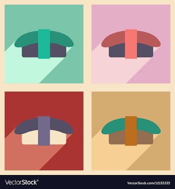 Flat with shadow concept and mobile application vector image