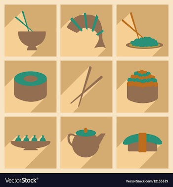 Flat with shadow concept and mobile application vector image