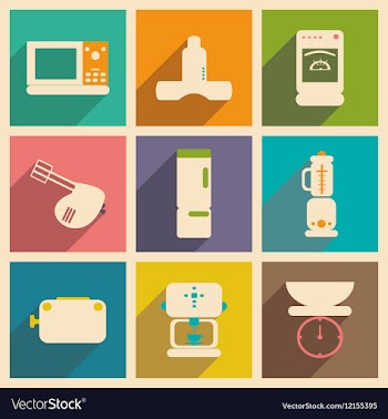Flat with shadow concept and mobile application vector image