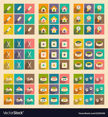 Flat with shadow concept and mobile application vector image
