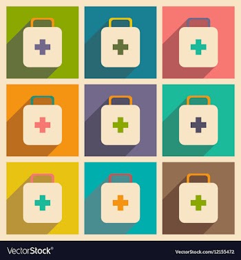 Flat with shadow concept and mobile application vector image