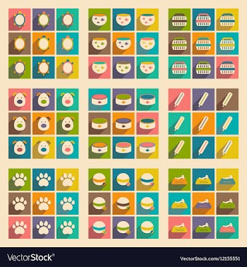 Flat with shadow concept and mobile application vector image
