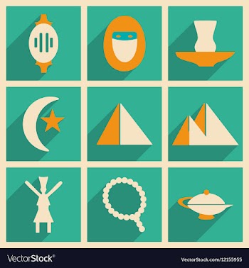Flat with shadow concept and mobile application vector image