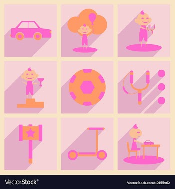 Flat with shadow concept and mobile application vector image