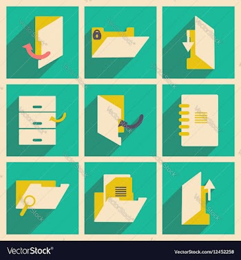 Flat with shadow concept and mobile application vector image