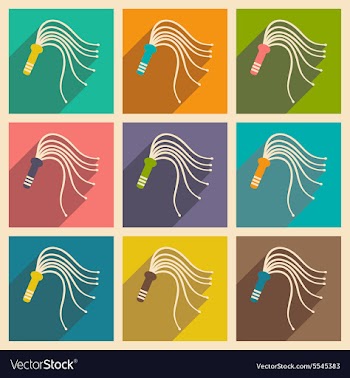Flat with shadow concept and mobile application vector image