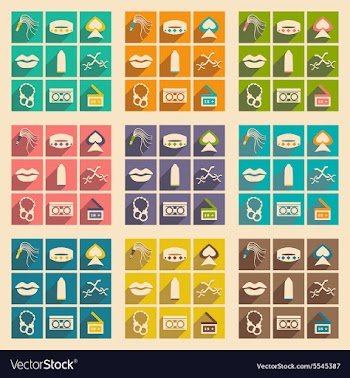 Flat with shadow concept and mobile application vector image