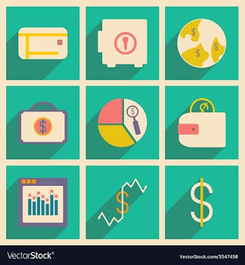 Flat with shadow concept and mobile application vector image
