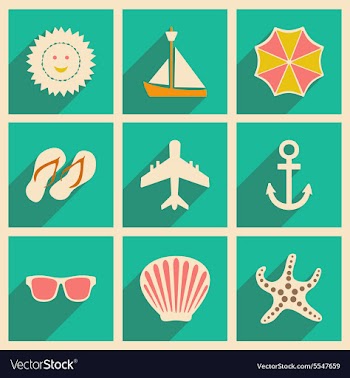 Flat with shadow concept and mobile application vector image
