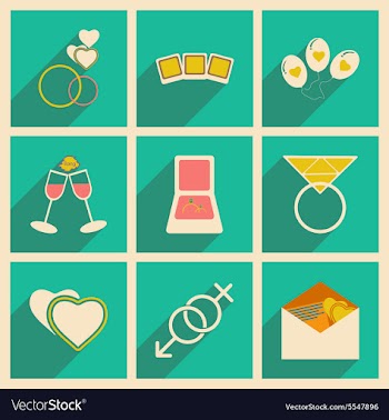 Flat with shadow concept and mobile application vector image