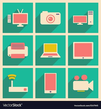 Flat with shadow concept and mobile application vector image