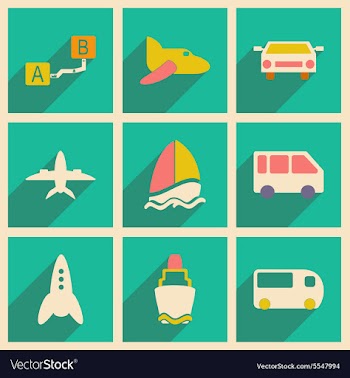 Flat with shadow concept and mobile application vector image