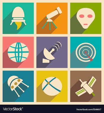 Flat with shadow concept and mobile application vector image