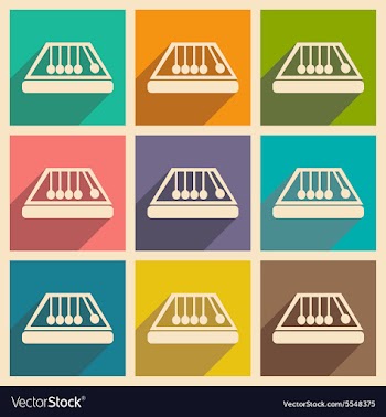 Flat with shadow concept and mobile application vector image