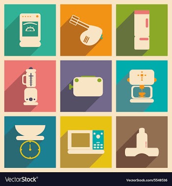 Flat with shadow concept and mobile application vector image