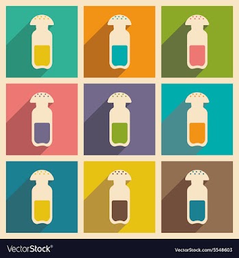 Flat with shadow concept and mobile application vector image