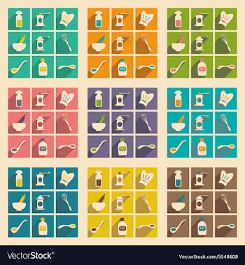 Flat with shadow concept and mobile application vector image