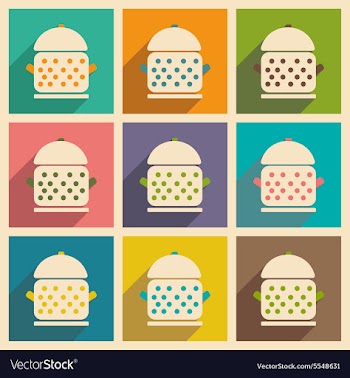 Flat with shadow concept and mobile application vector image