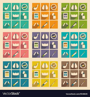 Flat with shadow concept and mobile application vector image
