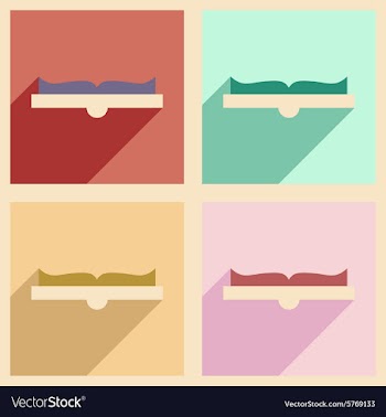 Flat with shadow concept and mobile application vector image