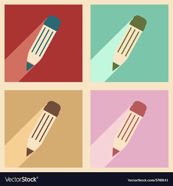 Flat with shadow concept and mobile application vector image