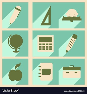 Flat with shadow concept and mobile application vector image