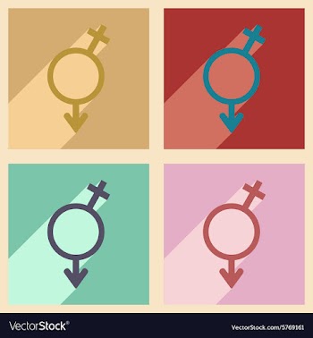 Flat with shadow concept and mobile application vector image