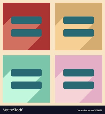Flat with shadow concept and mobile application vector image